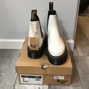 NWT Dr. Martens 2976 Quad Chelsea Boot - White - Sz 8